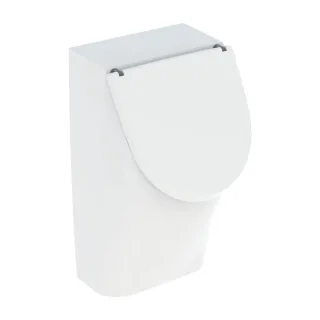Geberit Renova Plan Urinal 235120000 weiss, Zulauf von hinten, mit Deckel