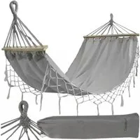 ISO TRADE Hängematte Gartenhängematte Gartenmatte (atmungsaktiv Tuchhängematte, 1 St., Gartenhängematte Baumwolle Polyester), ermöglicht Ihnen eine bequeme Entspannung.