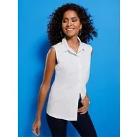 Sieh an! Blusentop Jersey-Bluse Ärmellos