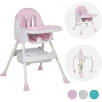 FOXSPORT Kinderklappstuhl, Kinder-Esstuhl​, 2 in 1 Babystuhl, Kombiessstuhl (mit Ablagekorb, mit 5-Punkt-Sicherheitsgurt, wasserdichtes abnehmbares Tablett), klappbar, 6 Monate bis 4 Jahre, 50kg belastbar, vier Farben