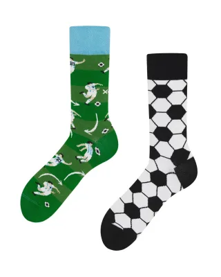 many mornings - Gemusterte Socken grün/schwarz/weiß - Gr. - 46