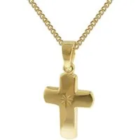 trendor Kreuzkette 35750, Kreuz-Anhänger für Kinder Gold 333 an Kette