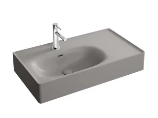 VitrA Equal Waschtisch 80 cm asymmetrisch mit Hahnlochbank mit Hahnloch,7242B476-0001 7242B476-0001