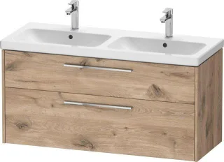Duravit D-Code Waschtischunterschrank wandhängend Schubk. 2, für Doppelwaschtisch DC4674010550000