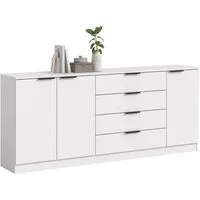 Home affaire Sideboard SKARDE, Breite 185 cm, 4 Schubkästen, 3 Türen, viel Stauraum (in verschiedenen Farben und Breiten erhältlich, individuell einsetzbar), Kommode, Anrichte, Schubkastenkommode, Schuhschrank, Schrank