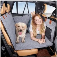 Futicare Tier-Autoschondecke Hund Autositz Rückbank mit Erweiterung, Autoschondecke Hund,harte Bodenplatte, wasserdicht, faltbar mit Aufbewahrungstasche