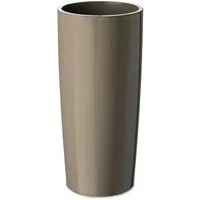Floralo e. K. Blumentopf Kunststoff-Pflanztopf “Teramo” rund, taupe hochglänzend