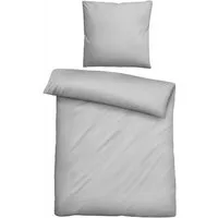 Biberna Bettwäsche Biberna Tencel Bettwäsche Uni, 135 x 200 cm + 80 x 80 cm, sturmgrau, Tencel-Lyocell