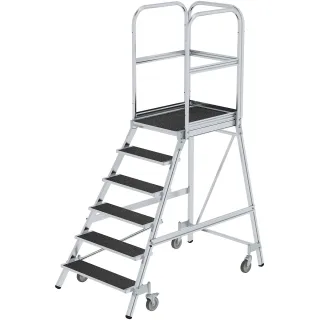 Munk Podesttreppe eins. begehbar mit Federrollen Korundbeschichtung R13 - 054106