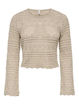 ONLY - ONLELKE LIFE LS PULLOVER KNT NOOS Oxford Tan - Gr. - M