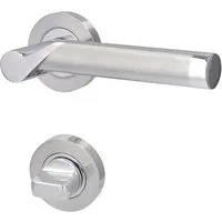 Alpertec Drückergarnitur Alpertec WC-Rosettengarnitur Solid 1 Edelstahl