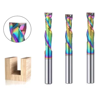 6mm 6.35mm 1/4 Inch Shank Tungsten Steel 2-Flute Spiral Compression Router Bit Milling Cutter For Wood Acrylic