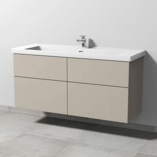 Sanipa 3way Waschtischunterbau zu Villeroy & Boch Subway 3.0 Waschtisch mit 4 Auszügen, Kaschmir-Mat SP8501U