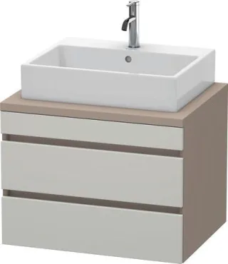 Duravit DuraStyle Konsolenwaschtischunterbau wandhängend Betongrau & Basalt Matt 700x548x512 mm - DS DS531600743