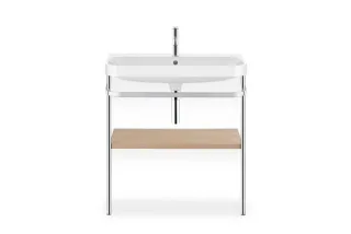 Duravit Happy D.2 Plus c-shaped Set mit Metallkonsole Mediterrane Eiche Matt 775x490x850 mm - HP4837 HP4837O7171