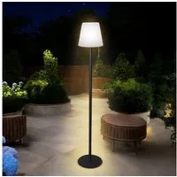 Spetebo LED Außen-Stehlampe Akku Garten Standleuchte - 106 x 16 cm, 4 Leuchtmodi, LED fest integriert, warmweiß, soft warmweiß, 8 Farben im Wechsel, Farbe fixiert, wieder aufladbar