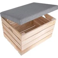 Creative Deco Sitzhocker Sitzbank gepolstert mit Stauraum 50x40x35 cm, mit Stauraum