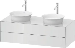 Duravit White Tulip Konsolenwaschtischunterbau wandhängend Weiß Hochglanz 1300x550x408 mm - WT4988B8 WT4988B8585