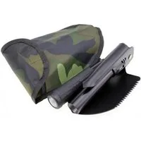 BAYLI Multitool Camping Klappspaten mit Kompass inkl. Camouflage Tasche - Outdoor