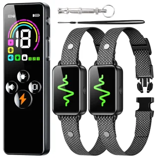 RC06 Dog Training Collar IP67 Waterproof Rechargeable Remote Pet Controller with LCD Color Screen for All Size Dog Shock