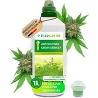 Purgrün Pflanzendünger Autoflower Grow Dünger, NPK 5+4+6, kräftiges Wachstum, 1 Liter, Flüssigdünger, 1-St., 1 Liter