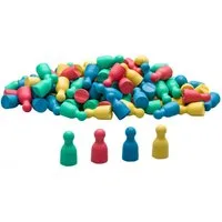 Wissner® aktiv lernen Lernspielzeug Spielfiguren in versch. Farben und gemischt, Halma-Kegel Pöppel, RE-Wood®