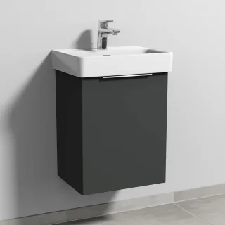 Sanipa 3way Waschtischunterbau zu Laufen Pro S Waschtisch mit 1 Tür, Graphit-Matt UP7841B