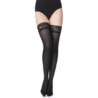 Merry Style Strapsstrümpfe Damen halterlose Mikrofaser 40 DEN Strümpfe mit Spitze MS 791