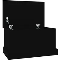 vidaXL Aufbewahrungsbox Truhe Schwarz 50x30x28 cm Holzwerkstoff (1 St)