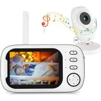 FELIXLEO Babyphone Babyphone Babyphone mit Kamera 3.5"LCD Bildschirm 360° Blickwinkel, 1-tlg.