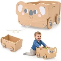 Mamabrum Puppenwagen Mamabrum Holz Spielzeugwagen Ziehwagen Kinder Aufbewahrungswagen