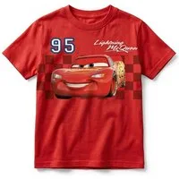 Disney Print-Shirt Disney Cars Lightning McQueen Kinder kurzarm T-Shirt 100% Baumwolle, Gr. 92 bis 116