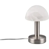 TRIO Leuchten LED Nachttischlampe, Dimmfunktion, LED wechselbar, Warmweiß, klein-e Bauhaus Pilz-lampe für Fensterbank mit Touch-funktion, H: 21cm
