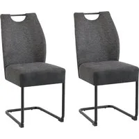 byLIVING Freischwinger Peter-XXL 2er-Set (Set, 2 St), mit gemütlicher Federkernpolsterung und XXL Belastbarkeit bis zu 150kg