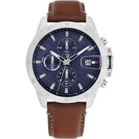 Tommy Hilfiger Multifunktionsuhr JAMESON 1792195, Quarzuhr, Armbanduhr, Herrenuhr, Lederarmband, analog, Tag