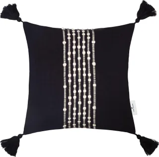 TOM TAILOR HOME Dekokissen "Knot Lines" mit trendigen Quasten, Kissenhülle ohne Füllung, 1 Stück