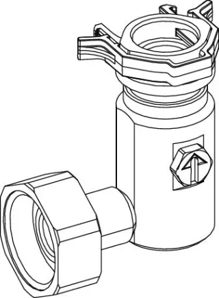 Tece Absperrventil 3-Wege für TECEprofil WC-Modul mit Hygienespülfunktion, 9820442 9820442