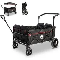 elvent Bollerwagen WagonPro City, Kompakt faltbar, Für 1-4 Kinder, Ideal für große Abenteuer