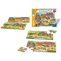 Ravensburger Puzzle tiptoi® Puzzle für kleine Entdecker: Bauernhof, 12 Puzzleteile, Made in Europe