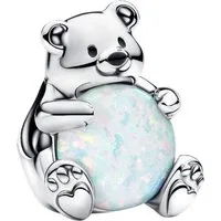 Pandora Charm-Einhänger 793589C01, Eisbär, Opal, Tier, Süß