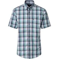 CASAMODA Kurzarmhemd CASAMODA Herren Kurzarmhemd Casual Fit ? Kariertes Baumwollhemd mit Bu