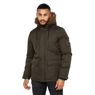 Crosshatch - "Parkmoore" Parka für Herren (Dunkel-Olive)