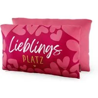 La Vida Kissenbezug Kissen Dekokissen Kuschelkissen für Dich Geschenk la vida Herzen