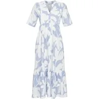 Chérie Line Sommerkleid im Floraldessin mit V-Ausschnitt und Biesen Alloverdruck