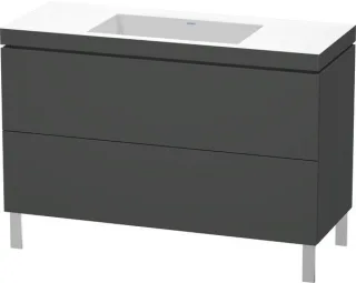 Duravit L-Cube c-bonded Set bodenstehend Graphit Matt 1200x480x698 mm - LC6939N4949 LC6939N4949