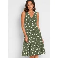 bonprix Shirtkleid mit Punkt-Design, aus Polyester und Elasthan, Regular Fit, ärmellos