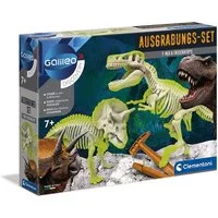 Clementoni® Experimentierkasten Clementoni 69408 - Ausgrabungs-Set T-Rex & Triceratops