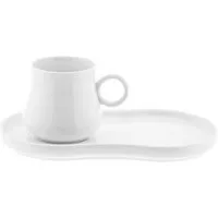 Mulex Kaffeeservice 12-teiliges Mokkatassen-Set aus Porzellan - 100 ml, Weiß (12-tlg), 6 Personen, Porzellan, 6x Mokkatassen, 6x Untertassen