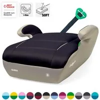 Daliya® Kindersitzerhöhung QUBIX I-Size Sitzerhöhung, Kindersitzerhöhung, Kindersitz, ab: ab 6 Jahre oder 125cm Körpergröße, bis: bis 12 Jahre oder 150cm Körpergröße, ab: 125 cm, bis: 150 cm, (Packung, 1-tlg), I-Size, Gurtfix, ergonomisch, weich, was