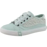 Mustang Shoes Gaspare Sneaker Freizeitschuh, Schnürschuh, Halbschuh mit Blüten-Stickerei